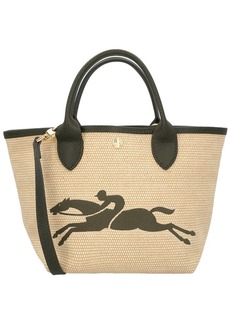 Longchamp Le Panier Pliage Small Canvas Basket Bag