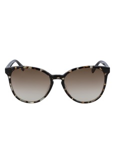 Longchamp Le Pliage 53mm Gradient Cat Eye Sunglasses in Havana Aqua/Brown at Nordstrom Rack
