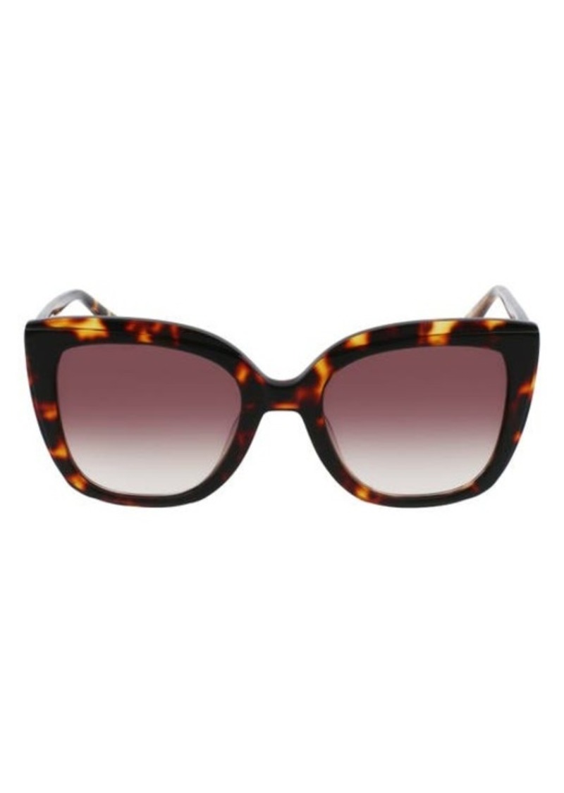 Longchamp Le Pliage 53mm Gradient Rectangular Sunglasses