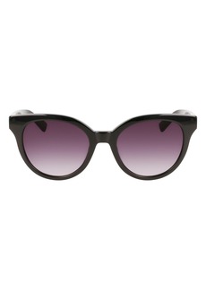 Longchamp Le Pliage 53mm Gradient Round Sunglasses in Black at Nordstrom Rack