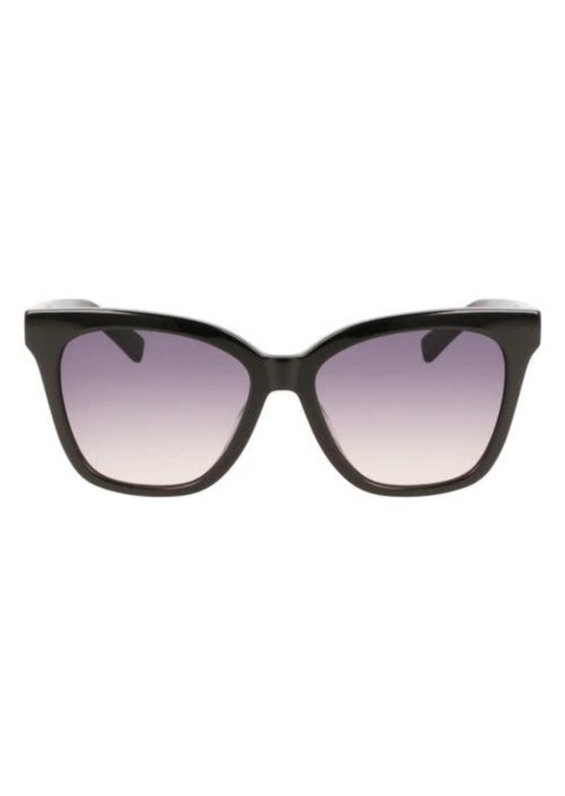 Longchamp Le Pliage 54mm Gradient Rectangle Sunglasses