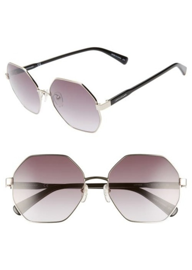 Longchamp Le Pliage 57mm Gradient Octagonal Sunglasses