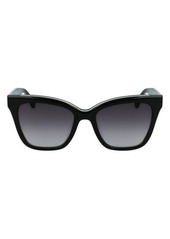 Longchamp Monogram 53mm Rectangle Sunglasses