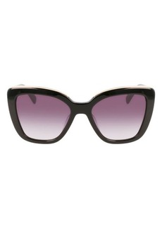 Longchamp Roseau 53mm Gradient Rectangle Sunglasses
