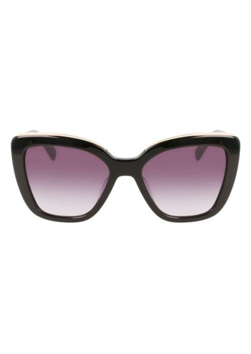 Longchamp Roseau 53mm Gradient Rectangle Sunglasses