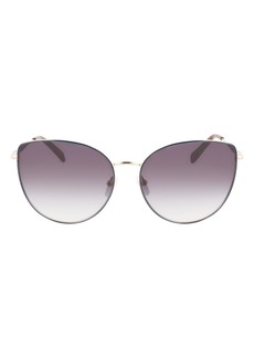 Longchamp Roseau 60mm Cat Eye Sunglasses in Gold/Blue at Nordstrom Rack