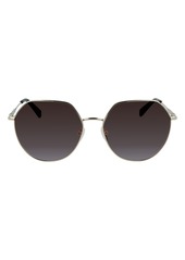Longchamp Roseau 60mm Gradient Round Sunglasses in Gold /Rose at Nordstrom Rack