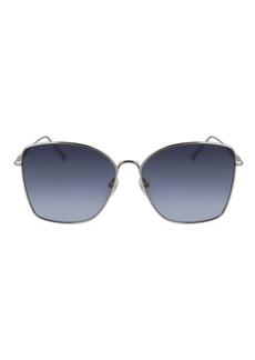 Longchamp Roseau 60mm Gradient Square Sunglasses in Gold/Smoke at Nordstrom Rack