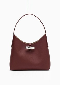 Longchamp Roseau M plum shoulder bag