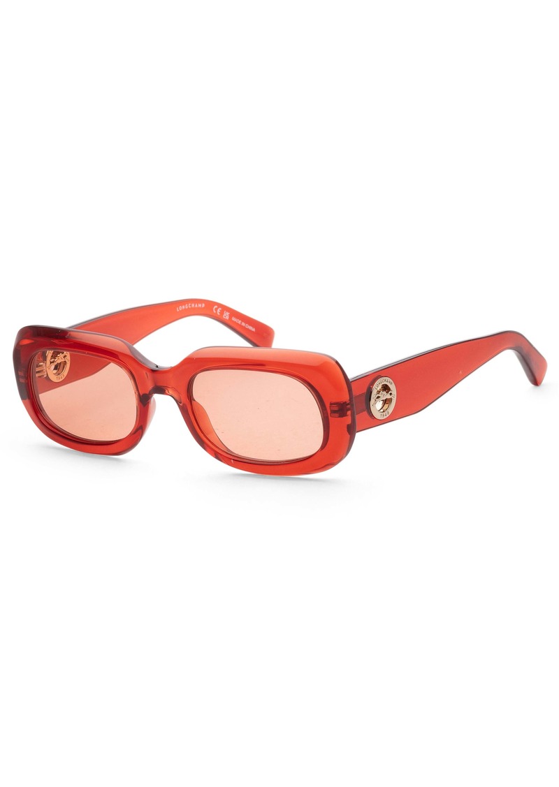 Longchamp Women's 52mm Transparent Red Orange Sunglasses