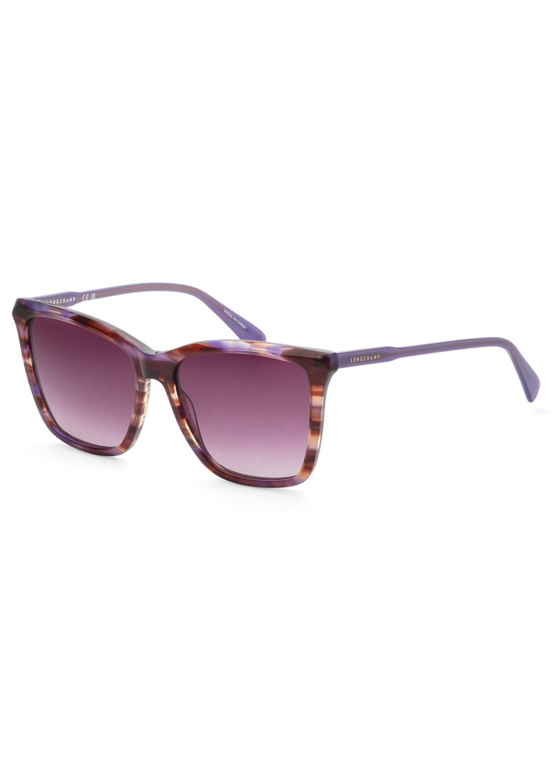 Longchamp Women's 56mm Purple Horn Sunglasses