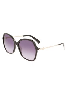 Longchamp Women's 57 mm Black Sunglasses LO705S-001