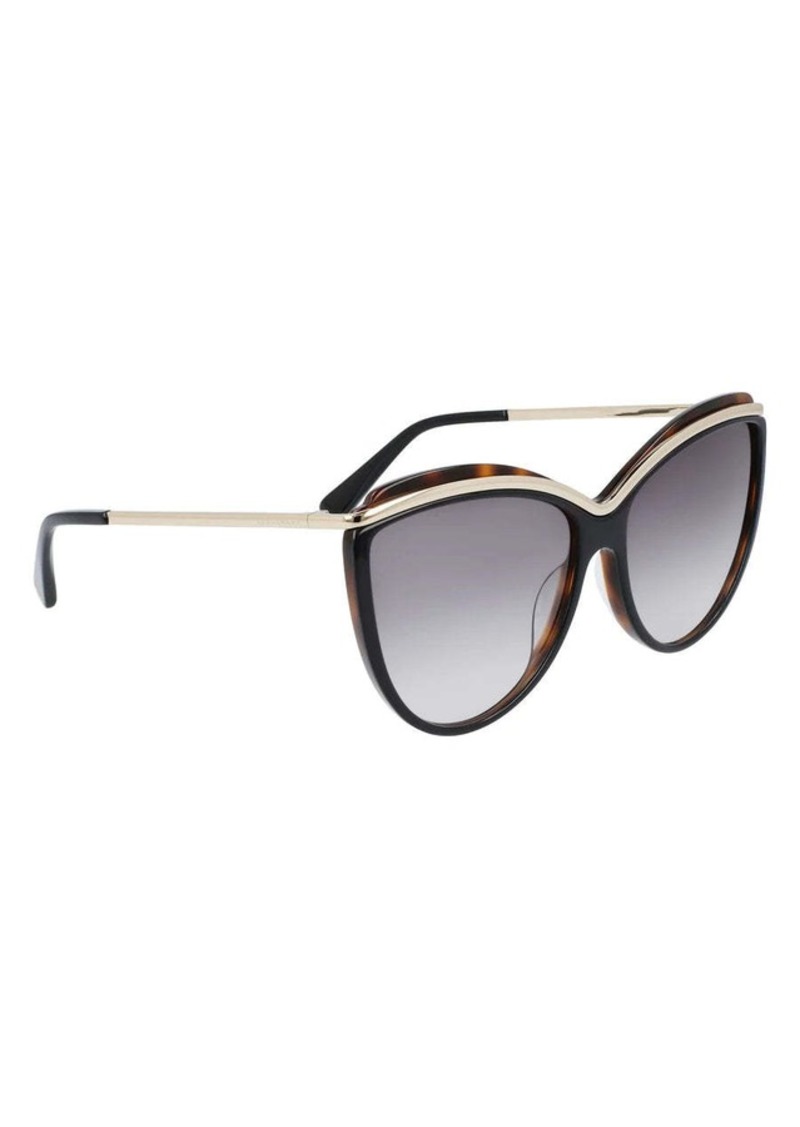 Longchamp Women's LO676S-010 Fashion 60mm Black Havana Sunglasses