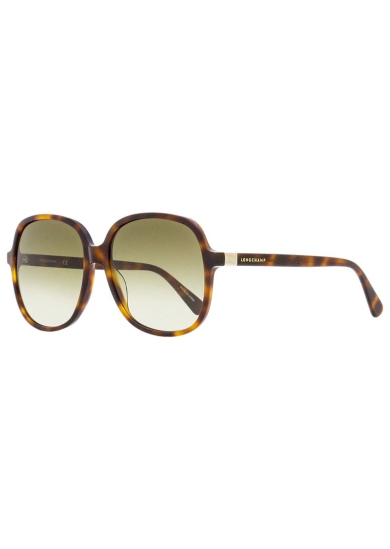 Longchamp Women's Square Sunglasses LO668S 214 Havana 58mm