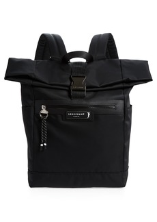 Longchamp Green District Flap Backpack in Black at Nordstrom