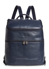 Longchamp Large Leather Backpack in Navy at Nordstrom