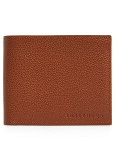 Longchamp Le Foulonne Leather Bifold Wallet in Caramel at Nordstrom