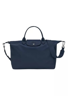 Longchamp Tonal Nylon & Leather Tote Bag