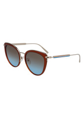 Longchamp 53mm Gradient Butterfly Sunglasses in Brick/Brown Gradient at Nordstrom