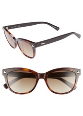 Longchamp 53mm Gradient Lens Cat Eye Sunglasses in Blonde Havana at Nordstrom