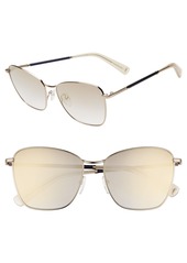 Longchamp Heritage 55mm Gradient Sunglasses in Gold Blue/Blue Grey at Nordstrom