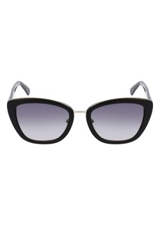 Longchamp Roseau 53mm Gradient Rectangle Sunglasses in Black/Black at Nordstrom Rack