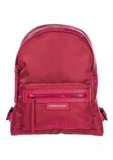 Longchamp Women's Rucksack Leather Trim Travel Backpack In Fuchsia