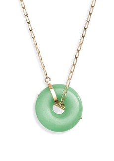 Loren Stewart Jade Donut Pendant Necklace