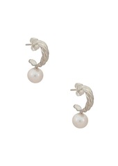 Loren Stewart Lanyard Pearl Hoop Earrings