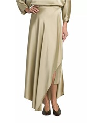 Loro Piana Alin Asymmetric Silk Wrap Maxi Skirt
