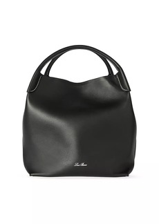 Loro Piana Bale Large Rounded Leather Bag