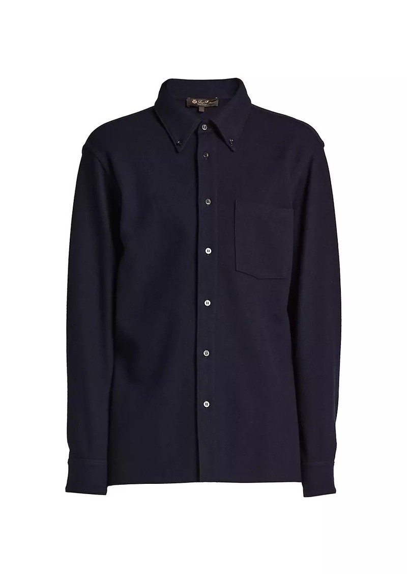 Loro Piana Breia Wool & Cashmere Long-Sleeve Shirt