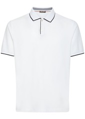 Loro Piana Brentwood Honeycomb Jersey Piqué Polo