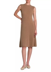 Loro Piana Cervatto Rib-Knit Cashmere Minidress