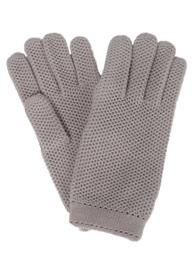 Loro Piana Crochet cashmere gloves