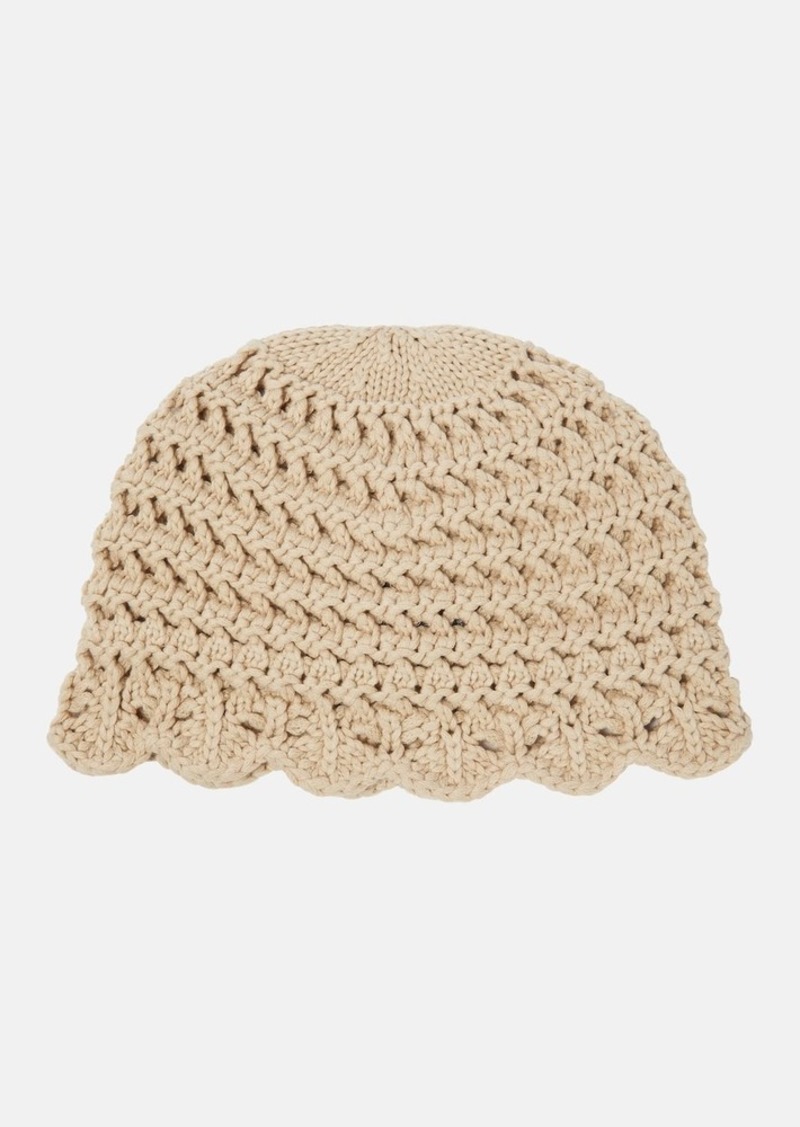 Loro Piana Crochet cotton beanie