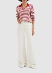 Loro Piana Danbeth Linen & Cotton Wide Pants