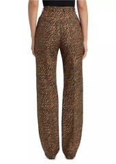 Loro Piana Dany Andre Print Silk Trousers