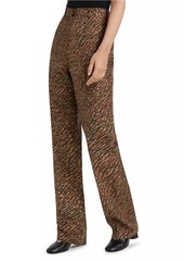 Loro Piana Dany Andre Print Silk Trousers