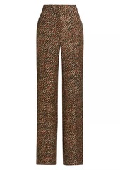 Loro Piana Dany Andre Print Silk Trousers