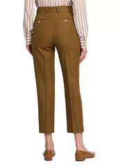 Loro Piana Derk Linen & Wool-Blend Cigarette Pants