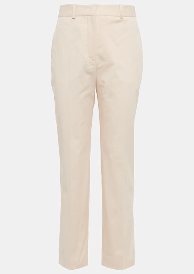 Loro Piana Dirk high-rise cotton-blend pants