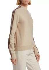 Loro Piana Dolcevita Striped Mock Turtleneck Sweater