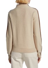 Loro Piana Dolcevita Striped Mock Turtleneck Sweater