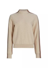 Loro Piana Dolcevita Striped Mock Turtleneck Sweater