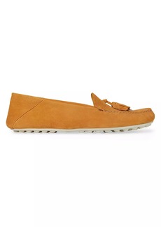 Loro Piana Dot Sole Leather Moccasin Loafers