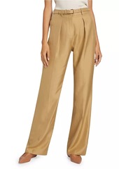 Loro Piana Edward Lightweight Shantung Silk Trousers