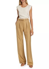 Loro Piana Edward Lightweight Shantung Silk Trousers