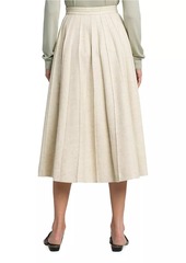 Loro Piana Fumiko Wool-Blend A-Line Midi-Skirt