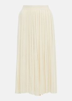 Loro Piana Gaiole rib-knit cashmere and silk midi skirt